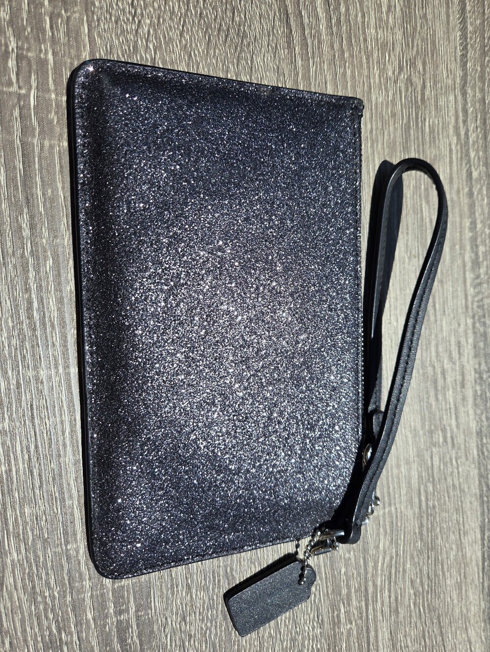 Coach Black Glitter Wristlet - Picture 2 of 6